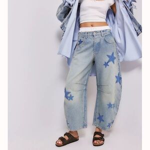 Free People We The Free Good Luck Shadow Patch Jeans